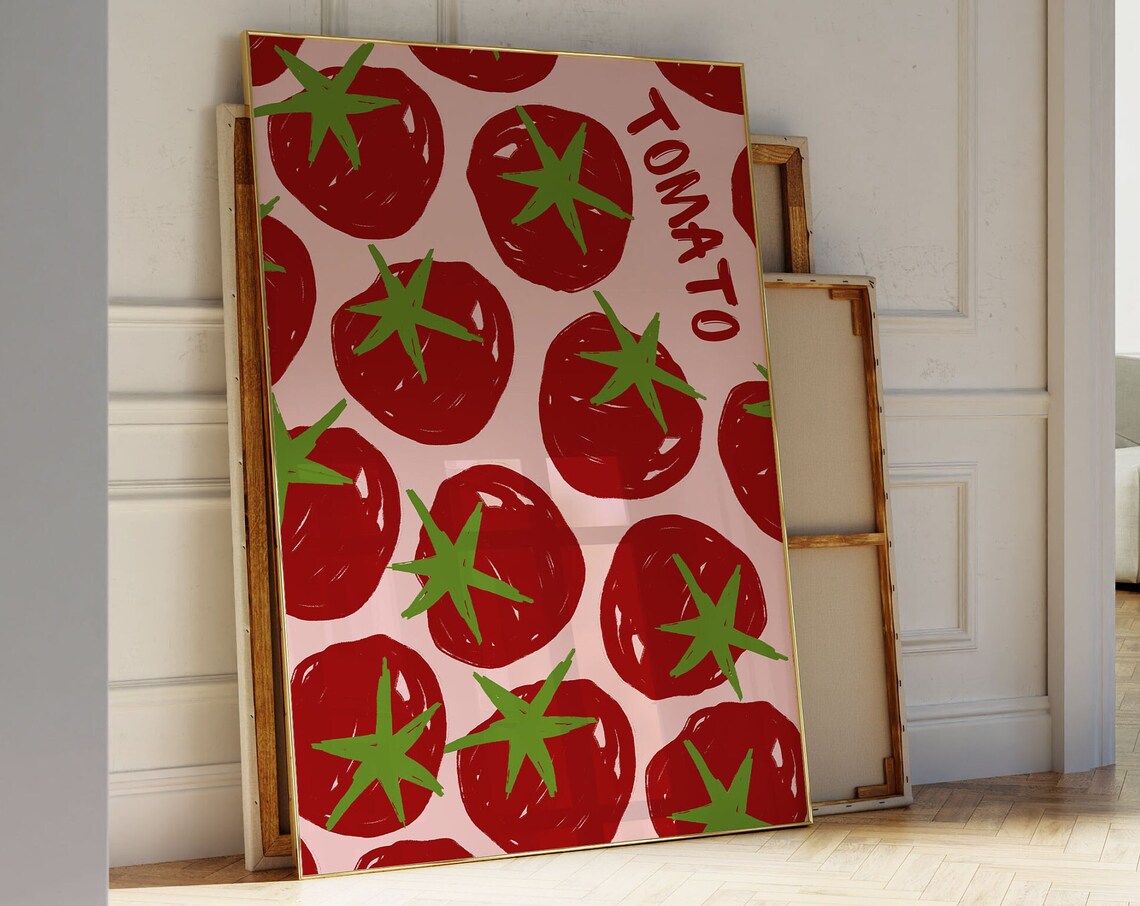 Tomato Poster Retro Food Art Print for Kitchen - Image 4