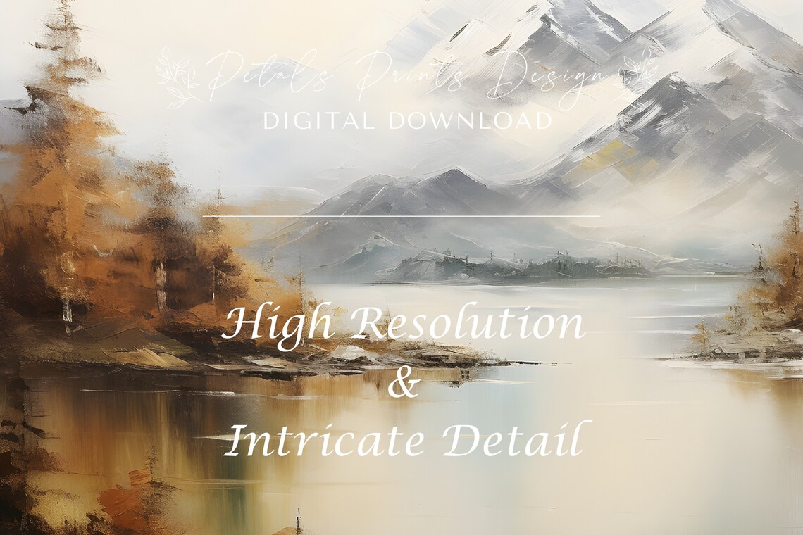 Rustic Fall Landscape Art Print, Vintage Countryside - Image 4