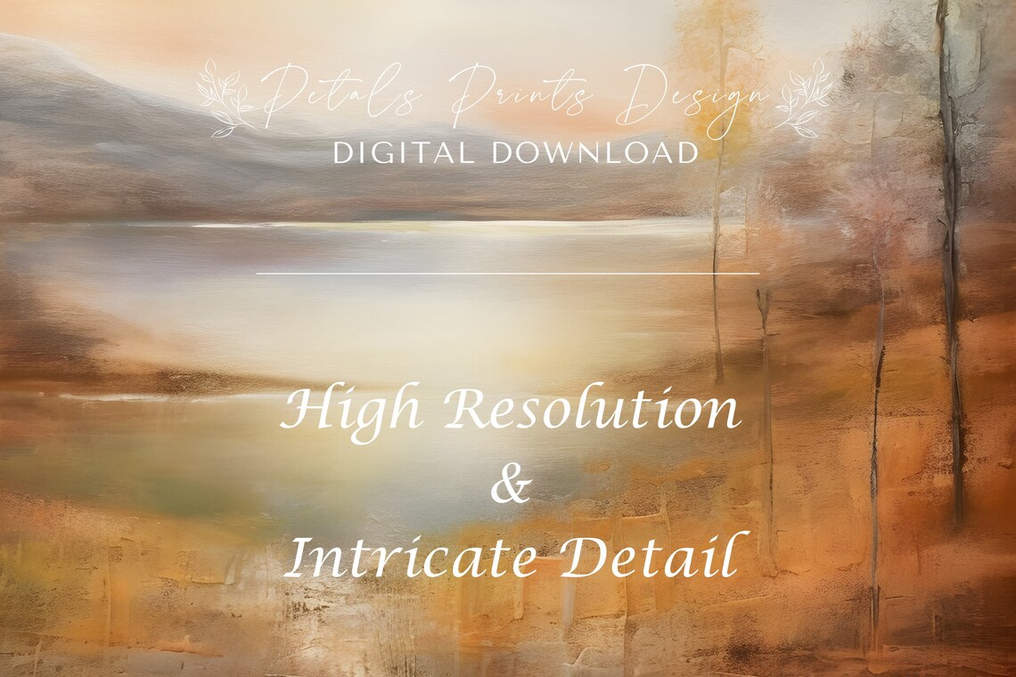 Rustic Fall Landscape Art Print, Vintage Autumn - Image 4