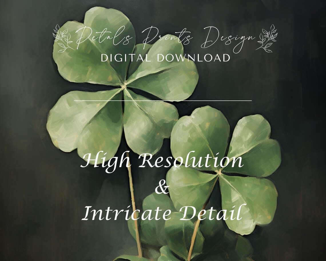 St Patricks Day Clover Wall Art, Rustic Irish Print - Image 3