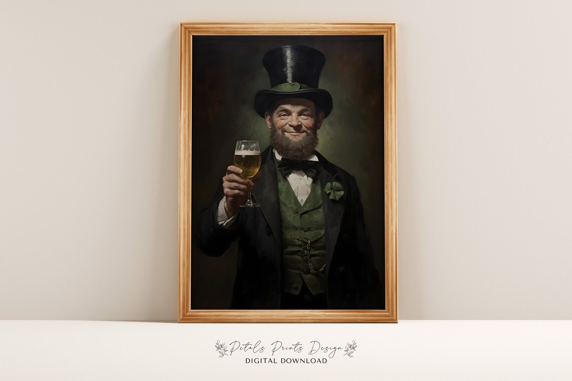 Rustic Clover Wall Art, Irish St. Patrick's Day Art Print