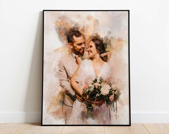 Personalized Watercolor Portrait Art Print Gift