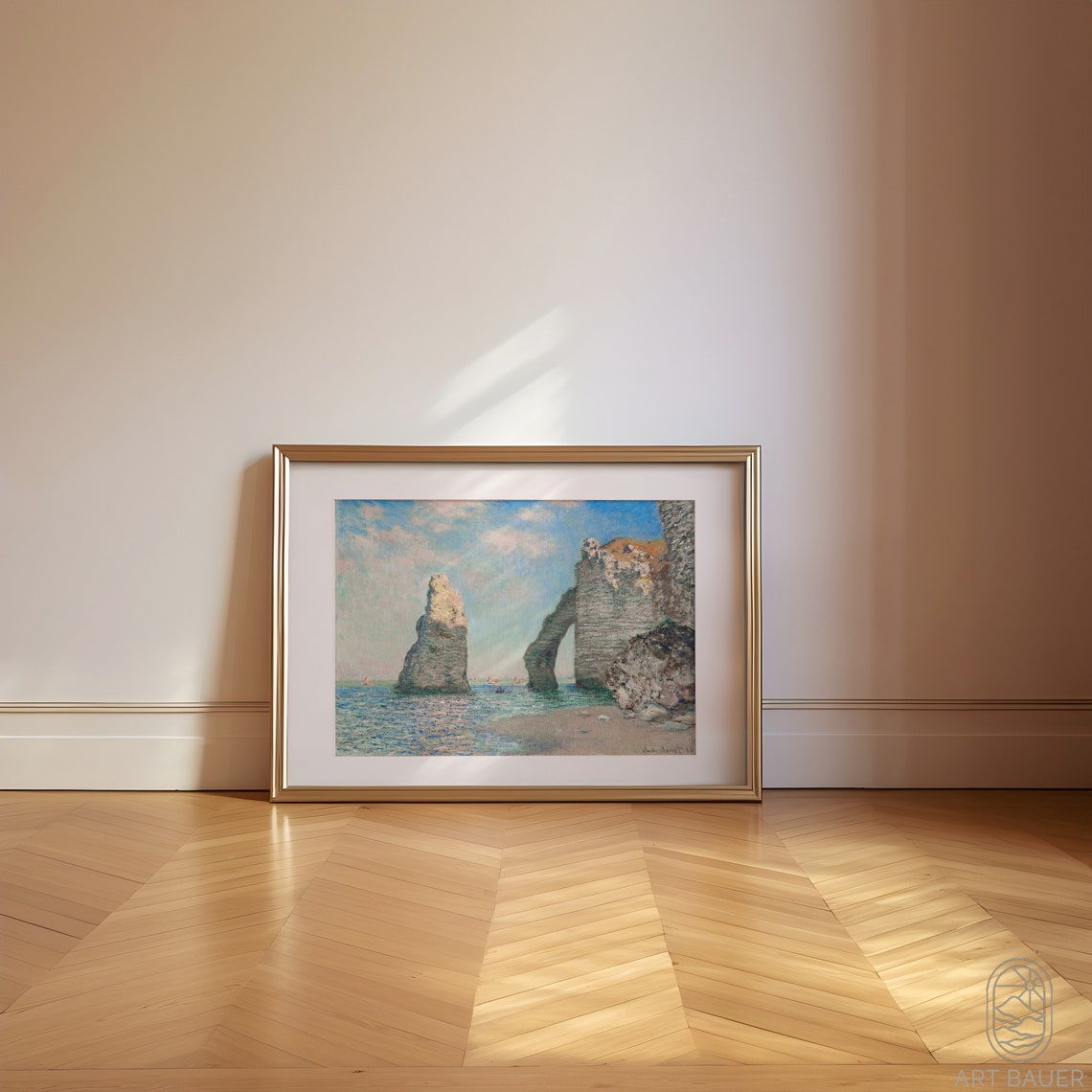 Claude Monet Cliffs Of Etretat Impressionist Normandy Coast Art Poster - Image 3