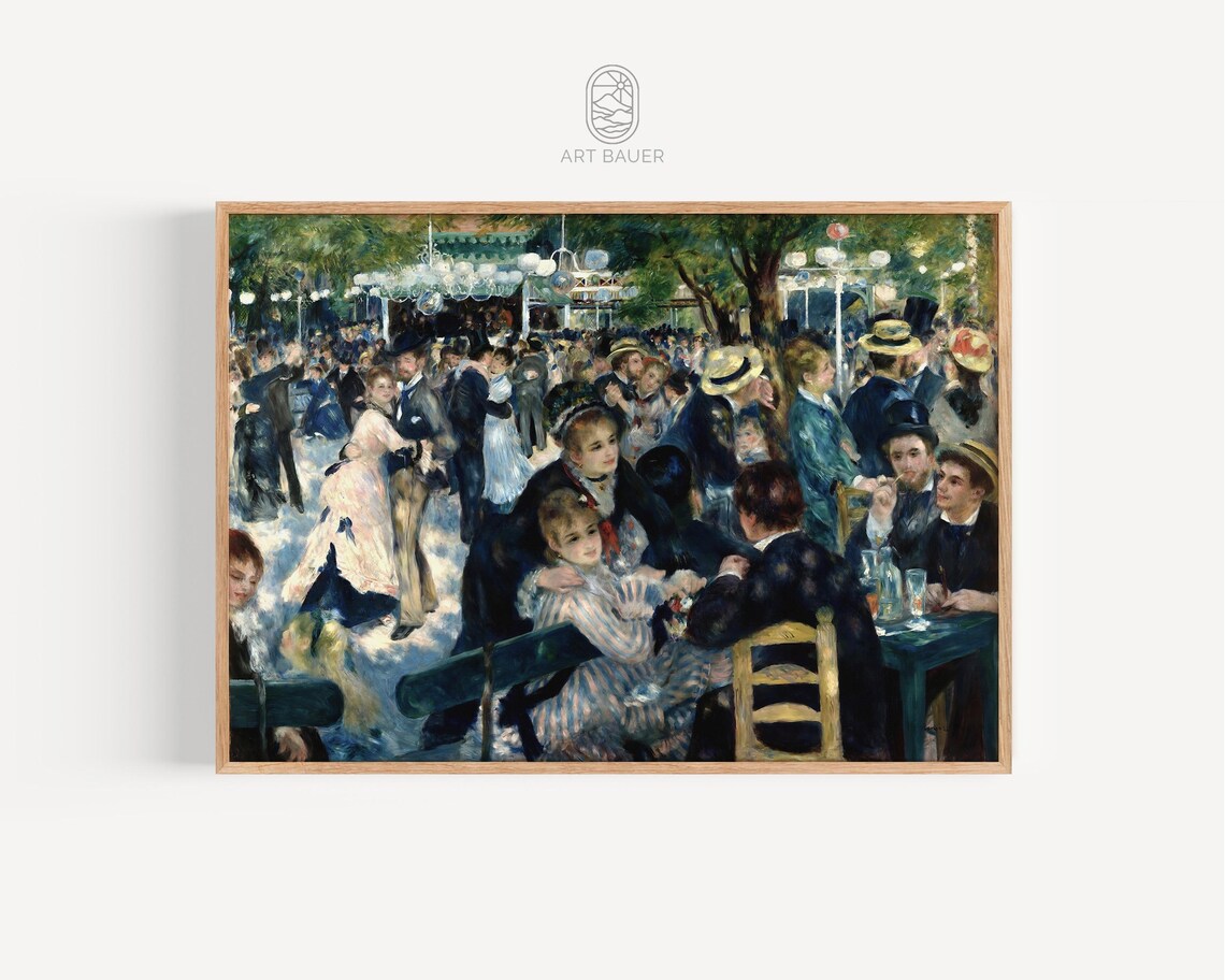 Renoir Dance At Le Moulin De La Galette Crowded Parisian Party Poster