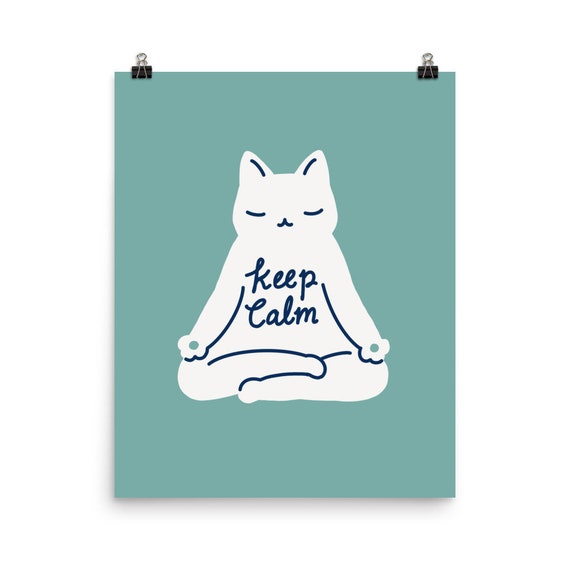 Keep Calm Cat Art Print