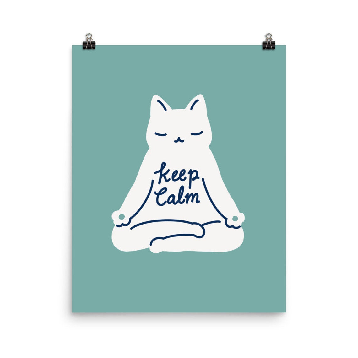 Keep Calm Cat Art Print