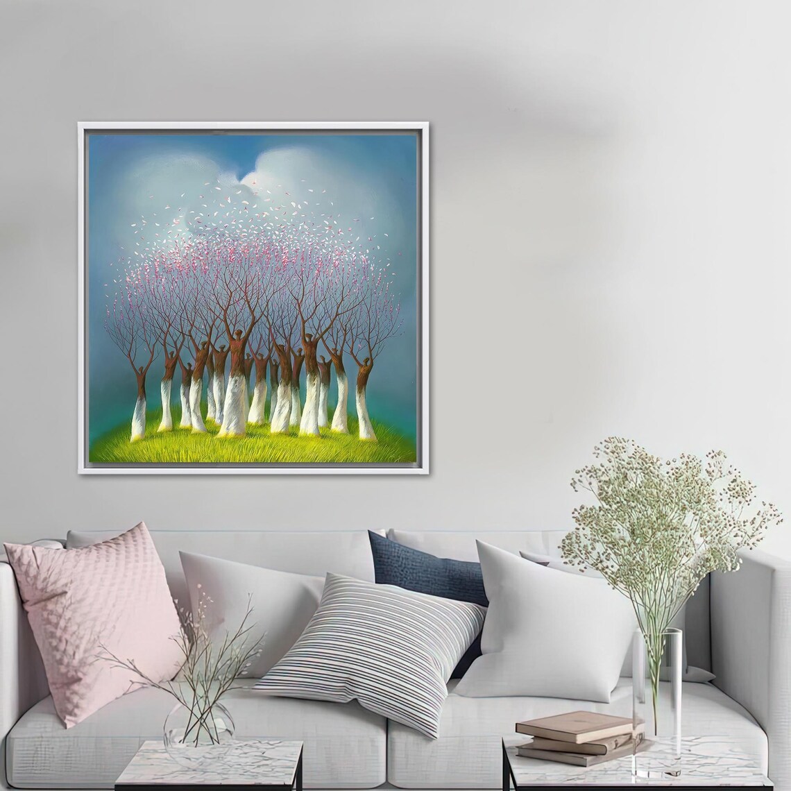 Abstract Trees, Modern Tree Landscape Art Print - Image 4