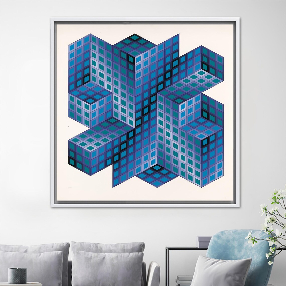 Victor Vasarely Gestalt Abstract Art, Modern - Image 4