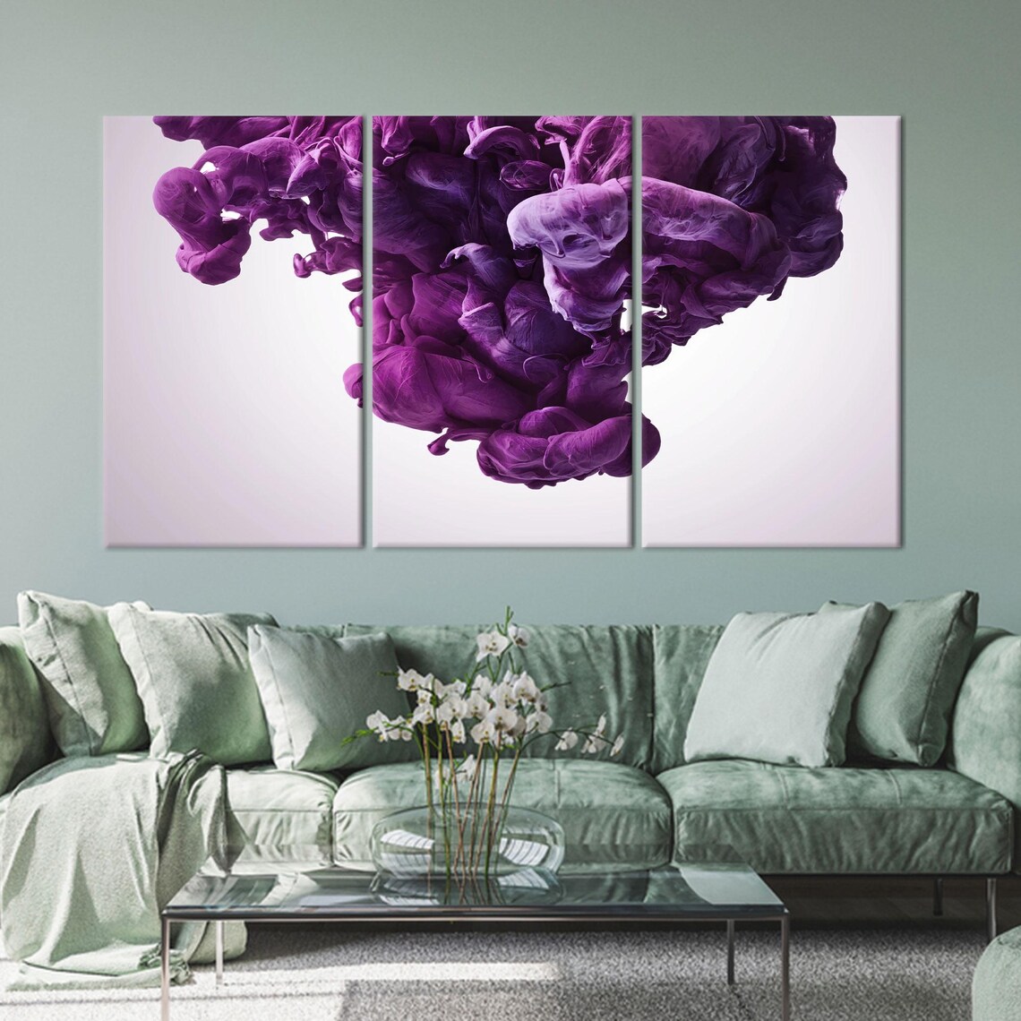 Modern Abstract Purple Glass, Halloween Decor - Image 4