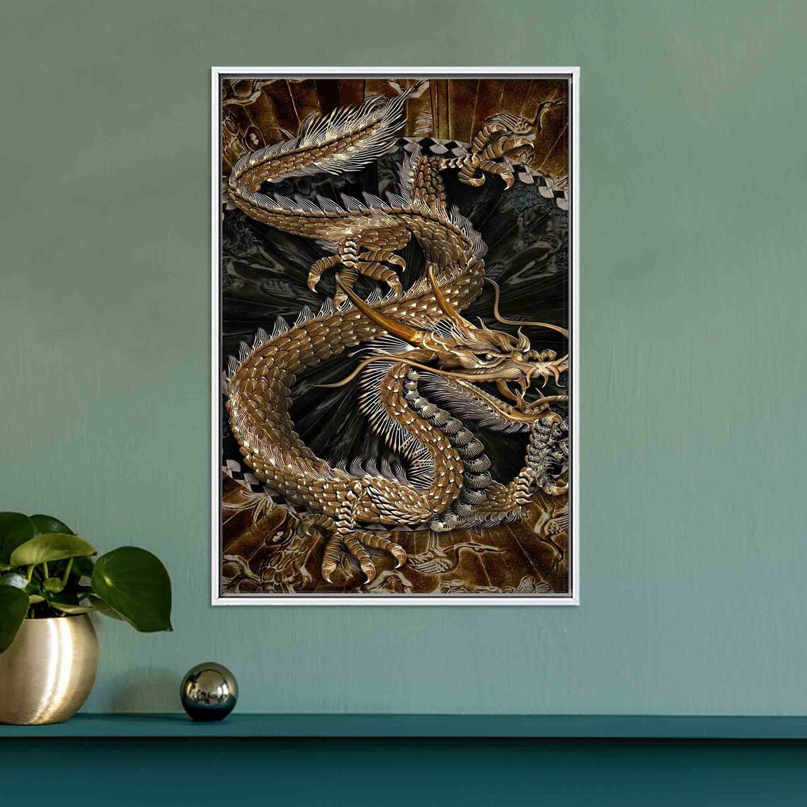 Dragon Pattern Modern Japanese Wall Decor Art - Image 4