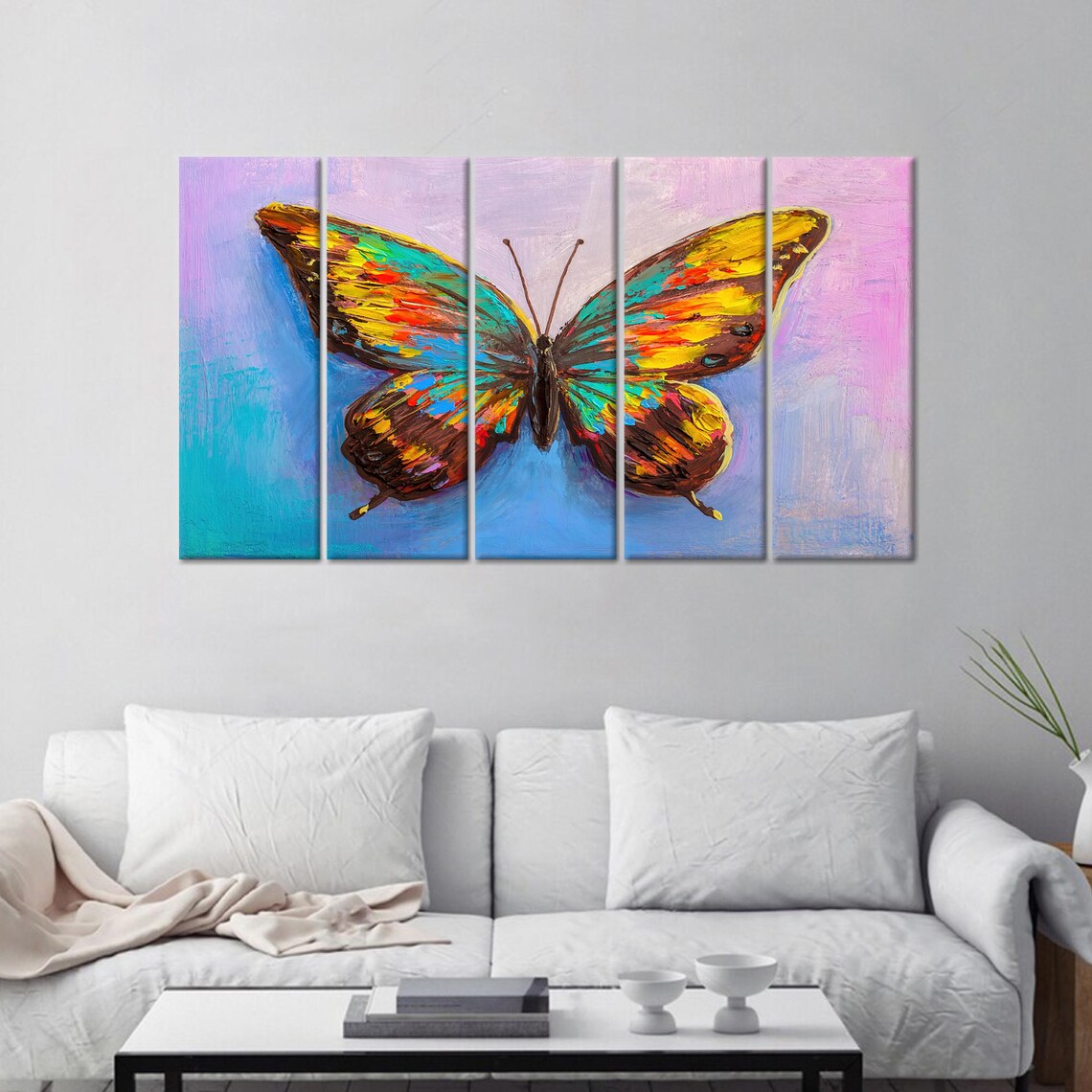 Colorful Butterfly Painting, Modern Animal Art - Image 2