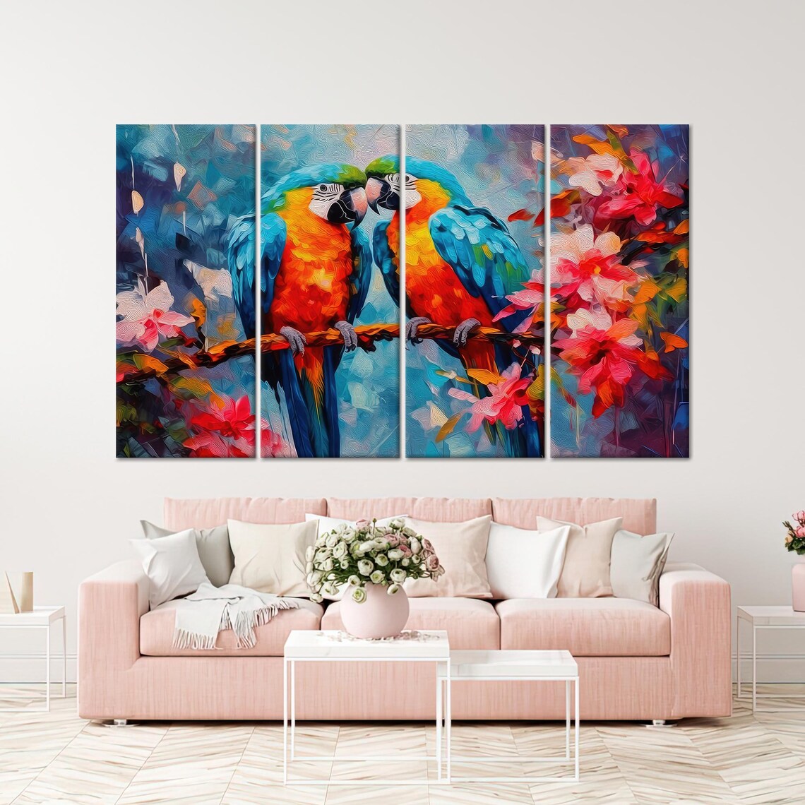 Two Parrot Wall Decoration, Christmas Decor - Image 3