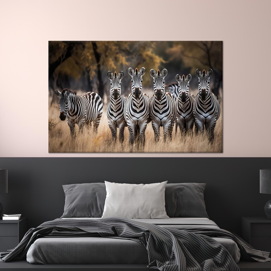 Zebra Painted Glass, Forest Animal Art Gift