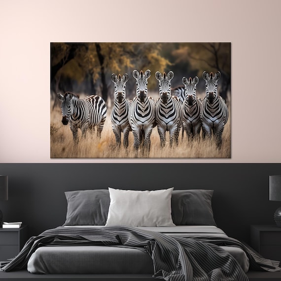 Zebra Painted Glass, Forest Animal Art Gift