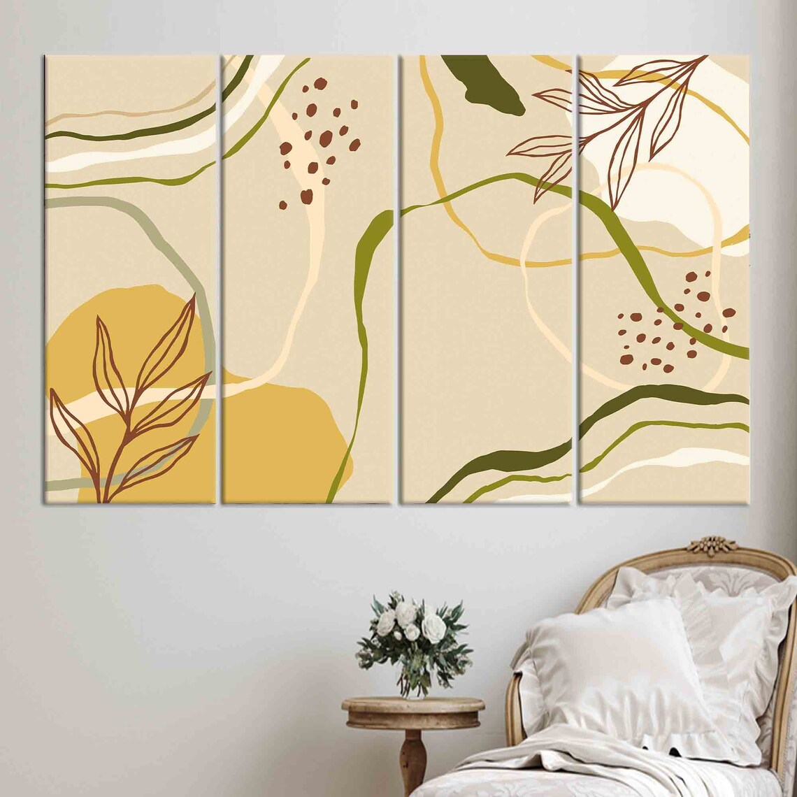 Flowers Abstract Wall Art, Minimalist Artwork - Image 3