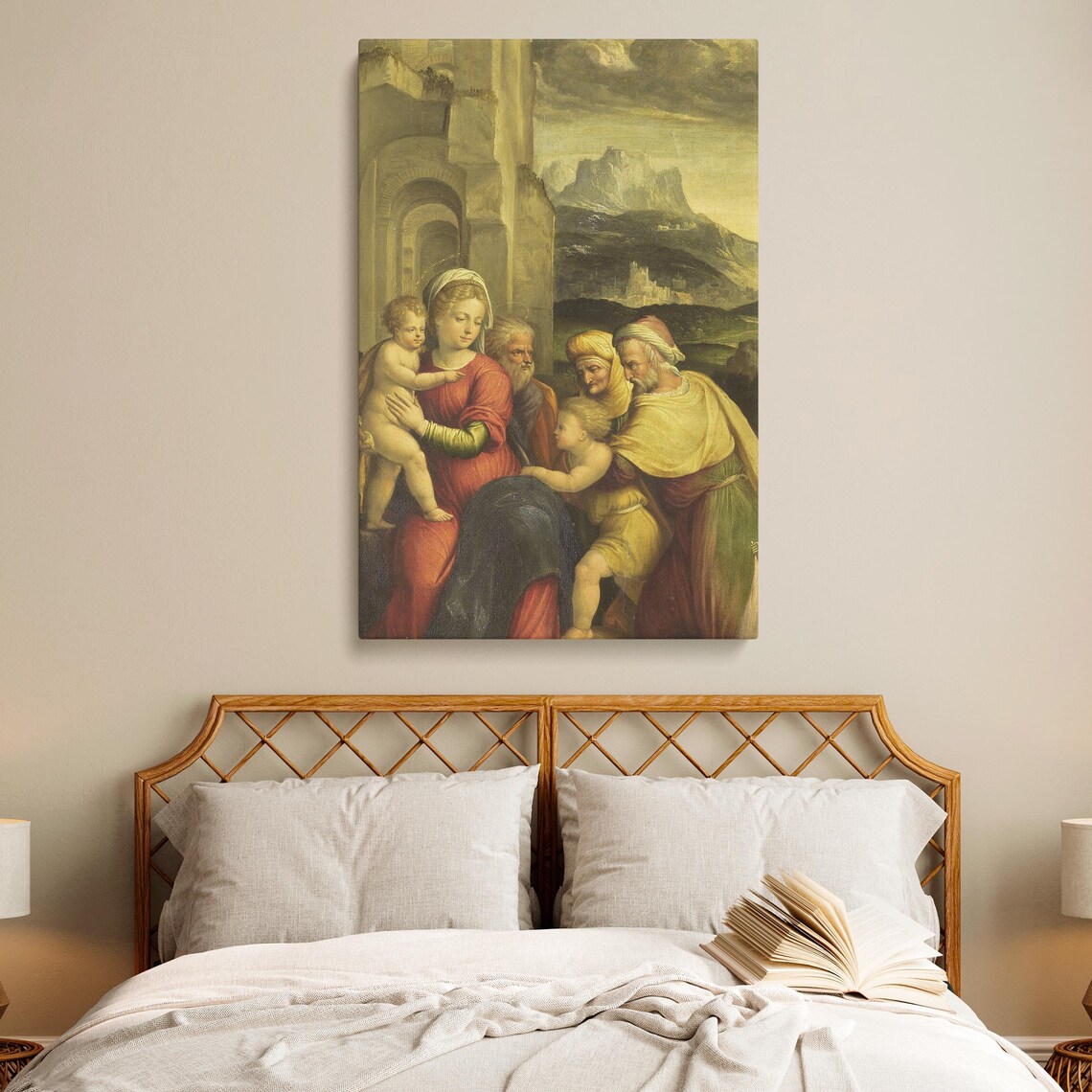 The Holy Family, Renaissance Christian Art Print - Image 2