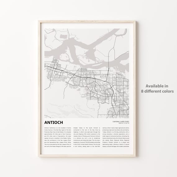 Antioch Map Print Travel Wall Decor Art Housewarming Gift