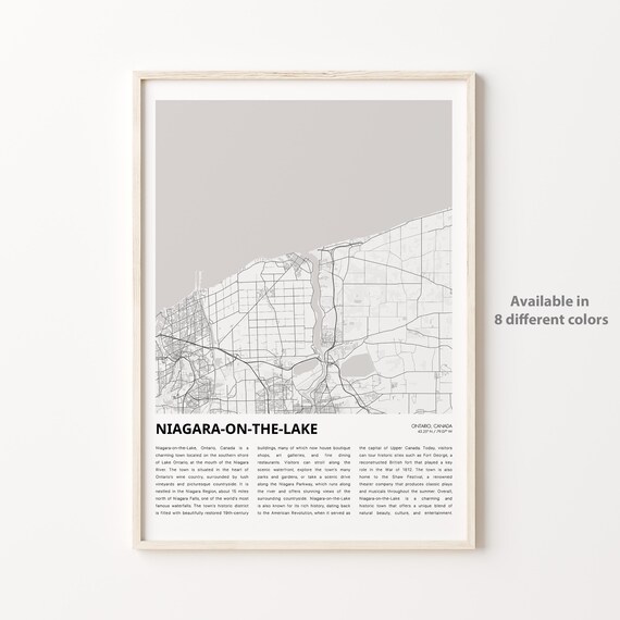 Niagara-on-the-Lake Ontario Canada Minimalist City Map Art Print