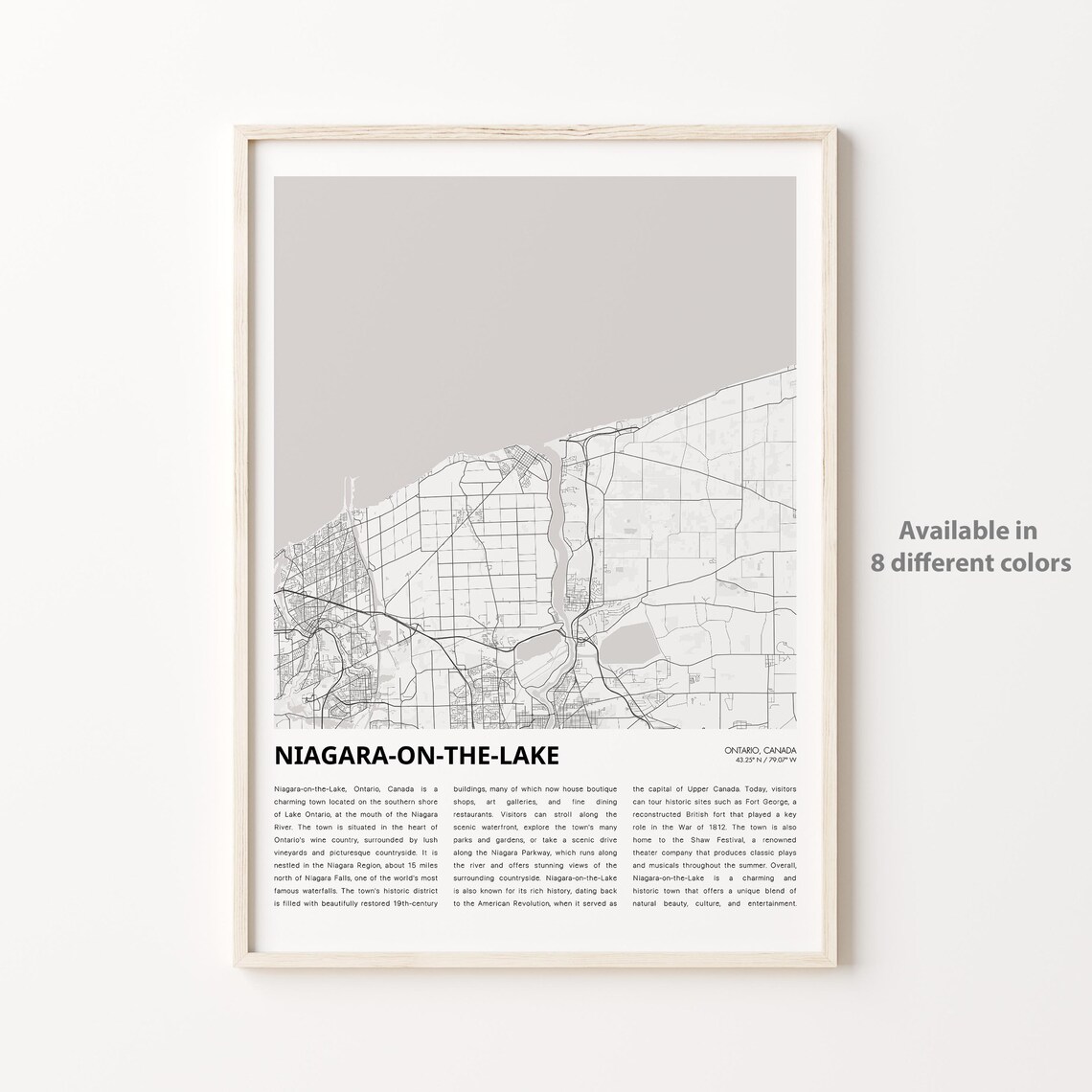 Niagara-on-the-Lake Ontario Canada Minimalist City Map Art Print
