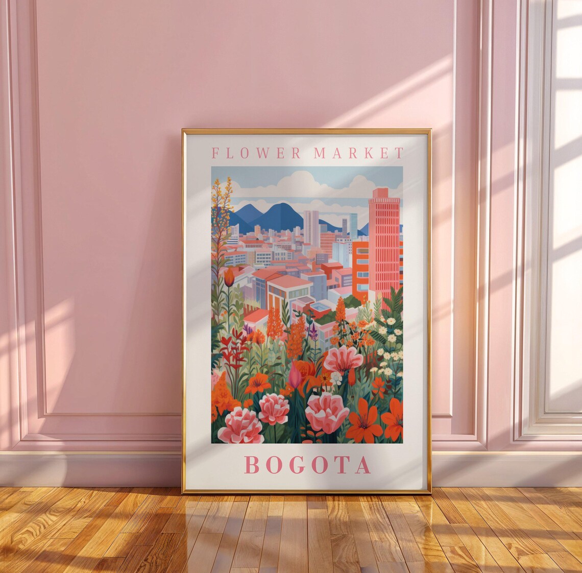 Bogota Flower Market Poster, Botanical Travel Art - Image 3