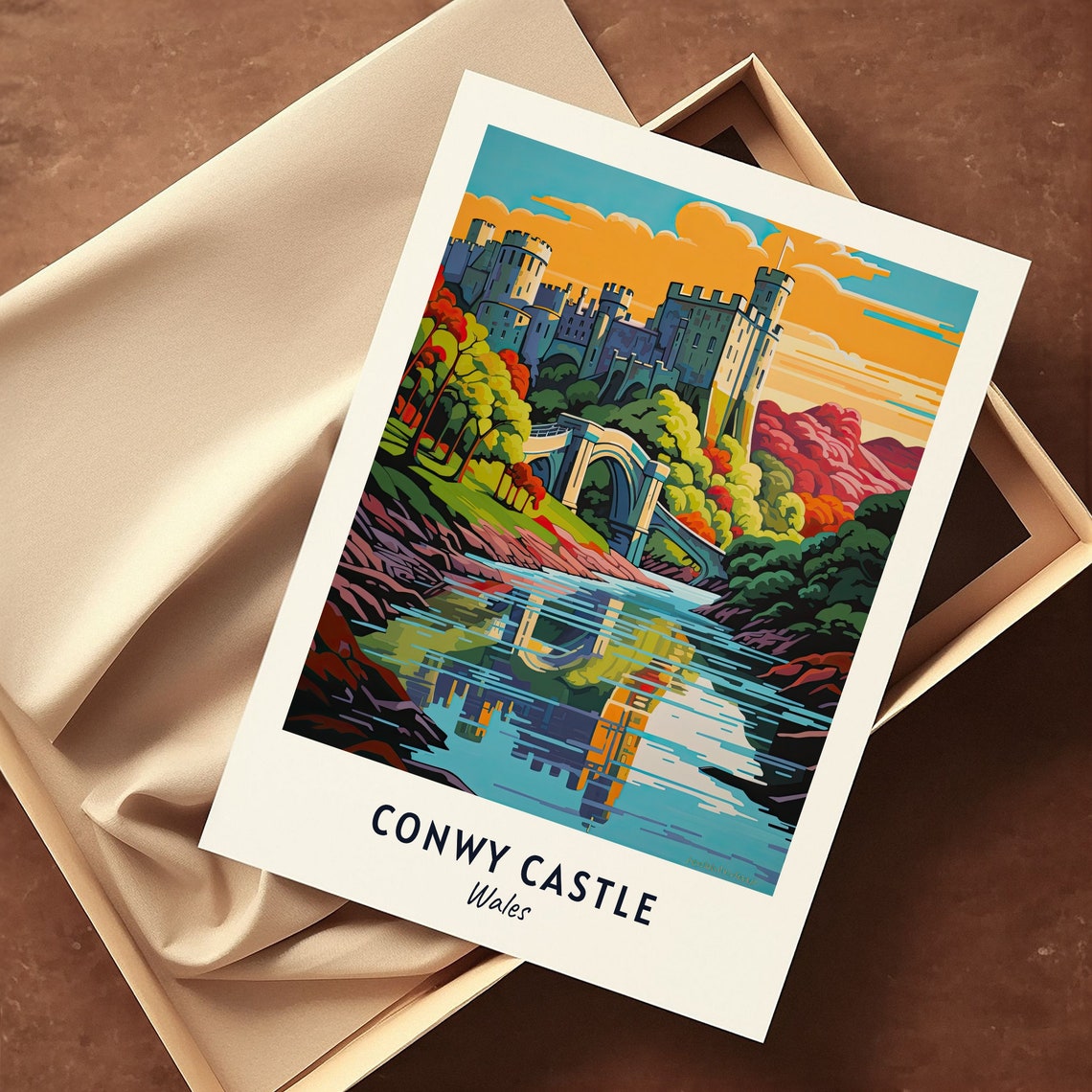 Conwy Castle Wales Travel Print Wall Art Conwy Castle Wales City Print Conwy Castle Wales Travel Gift Conwy Castle Wales Poster - Image 3