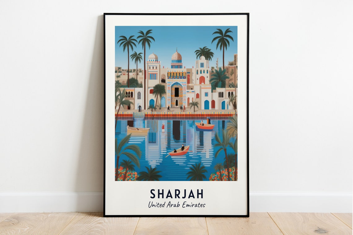 Sharjah Arts Museum Travel Print Wall Art Sharjah United Arab Emirates City Print Sharjah Arts Museum Travel Gift