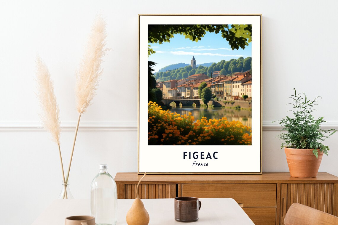 Figeac France Travel Poster, City Wall Art Print - Image 2