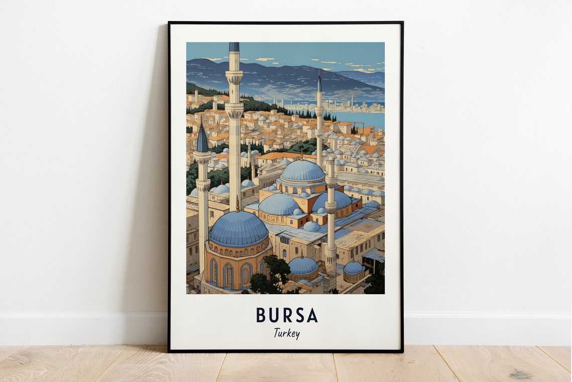 Grand Mosque Ulu Cami Travel Print Wall Art Bursa Turkey City Print Grand Mosque Ulu Cami Travel Gift Travel Gift