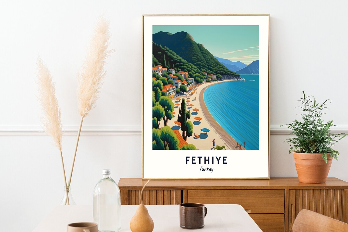 Oludeniz Beach Travel Poster, Fethiye Turkey - Image 2
