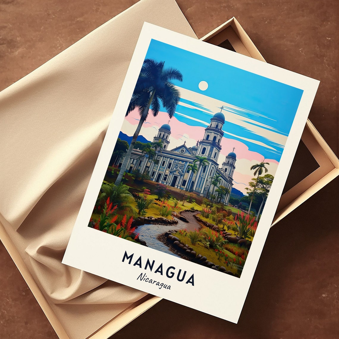 Managua Travel Print Wall Art Managua Nicaragua City Print Managua Travel Gift Managua City Poster Travel Gift - Image 3