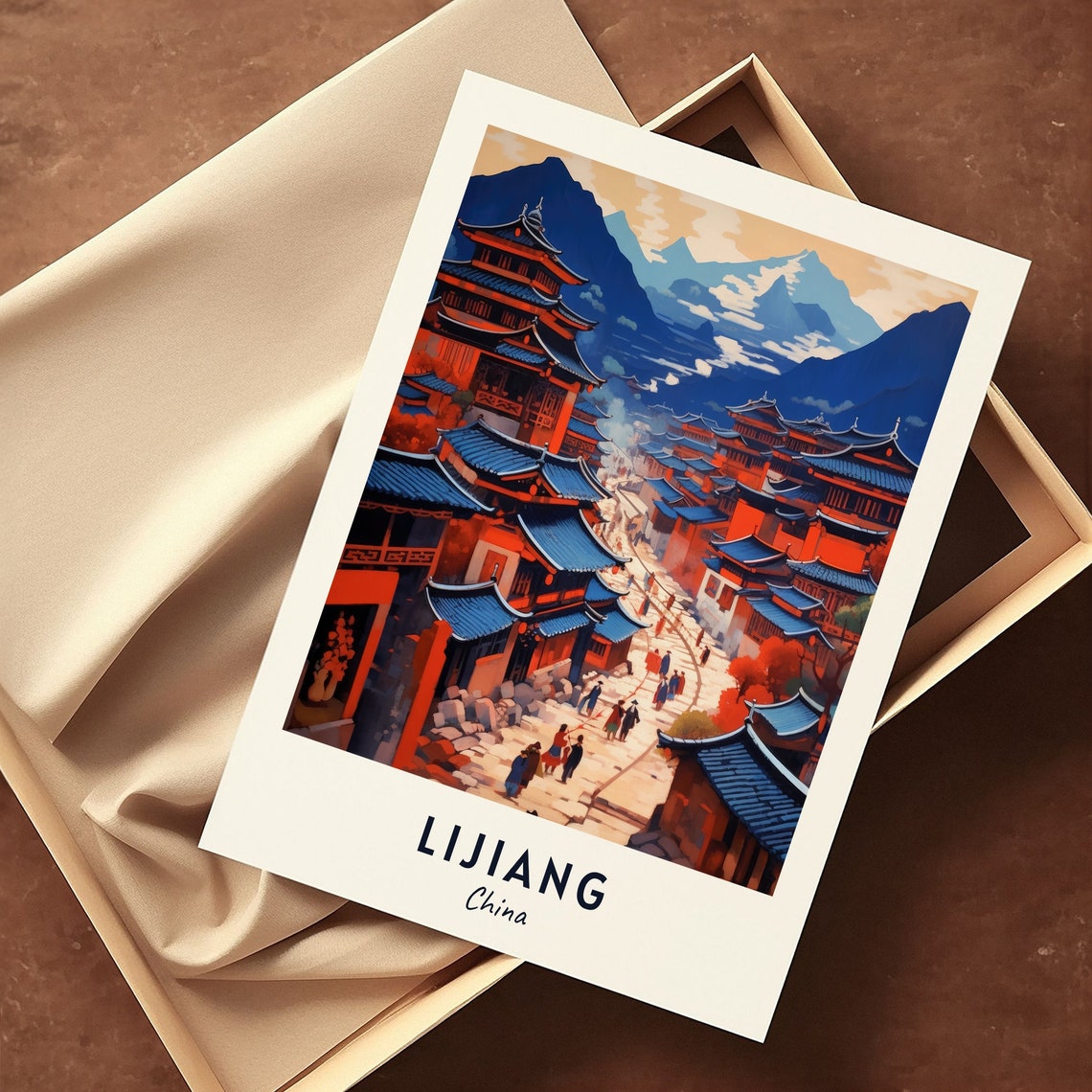 Old Town Of Lijiang Travel Print Wall Art Lijiang China City Print Old Town Of Lijiang Travel Gift Old Town Of Lijiang Poster Wall Art - Image 3