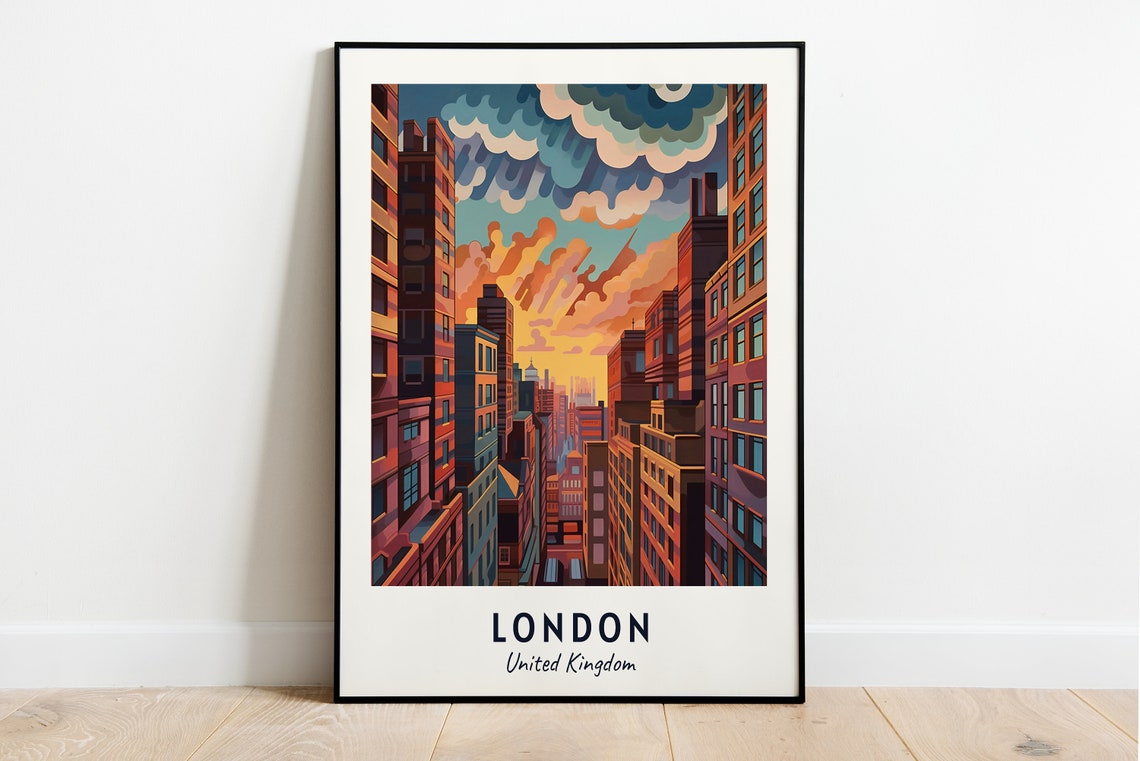 London Travel Print Wall Art London United Kingdom City Print London Travel Gift London City Poster Travel Gift