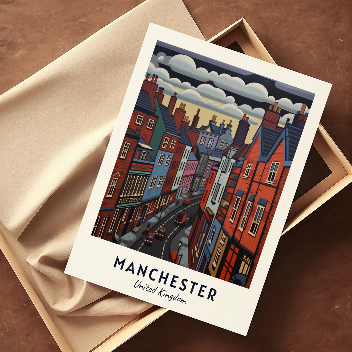 Manchester Travel Print Wall Art Manchester United Kingdom City Print Manchester Travel Gift Manchester City Poster - Image 3