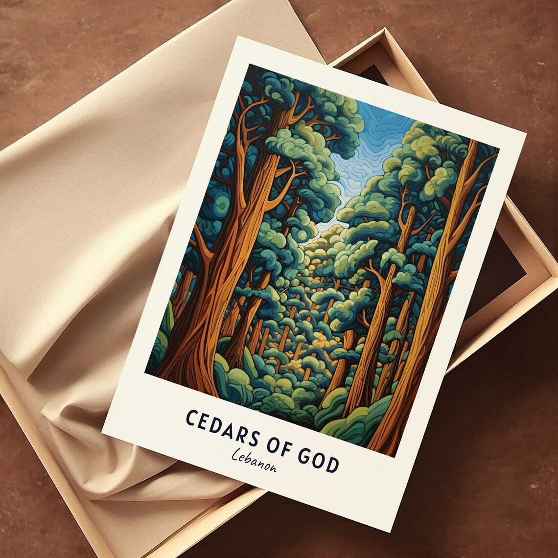 Ancient Cedars of the Cedars of God Mountain Forest Lebanon Poster - Image 3