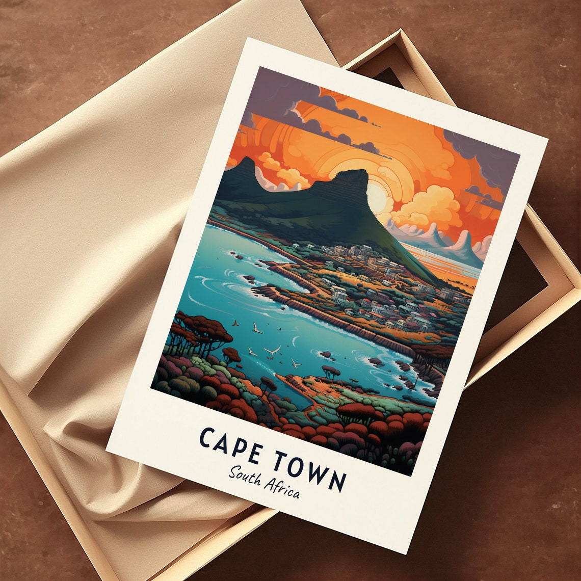 Cape Town South Africa Travel Poster - Image 3