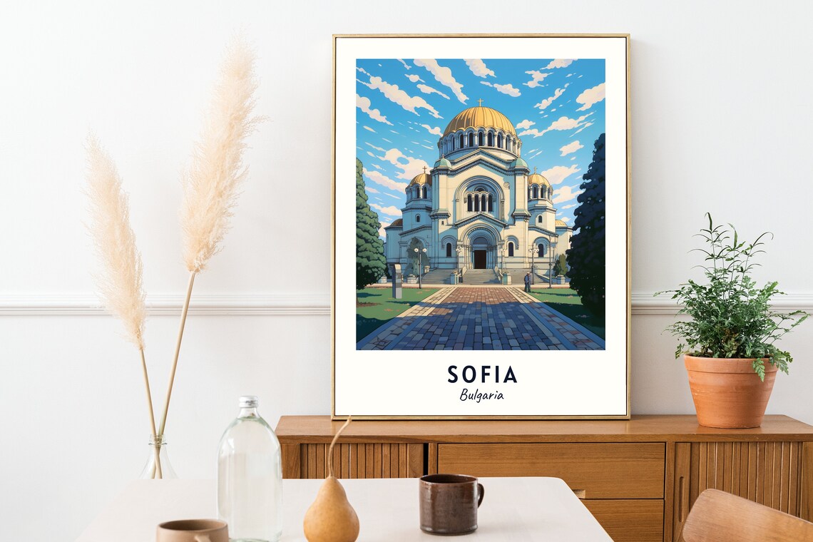 Alexander Nevsky Cathedral Travel Poster, Sofia Bulgaria - Image 2