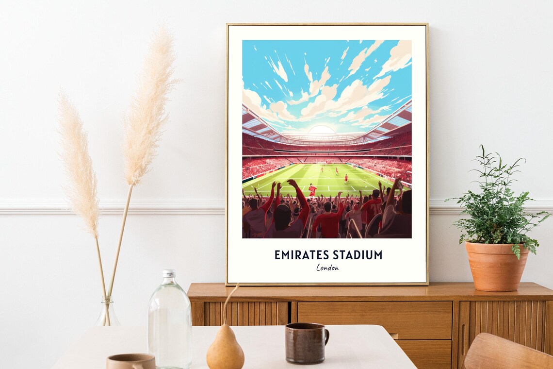 Emirates Stadium London Football Match Day Crowd Cheer Poster - Image 2