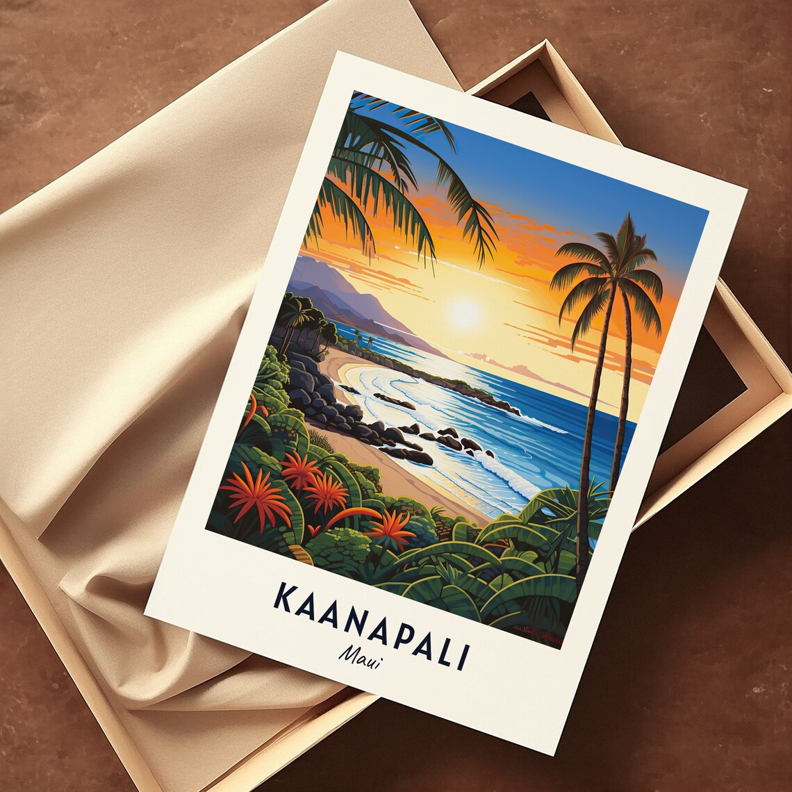 Kaanapali Travel Poster, Maui City Print - Image 3
