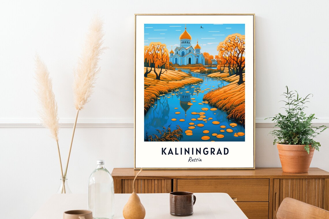 Amber Museum Travel Print Wall Art Kaliningrad Russia City Print Amber Museum Travel Gift Amber Museum Poster - Image 2