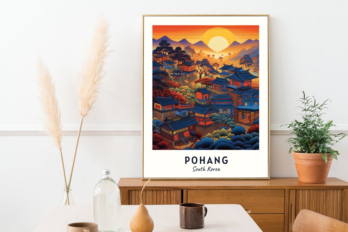 Homigot Sunrise Square Travel Print Wall Art Pohang South Korea City Print Homigot Sunrise Square Travel Gift - Image 2