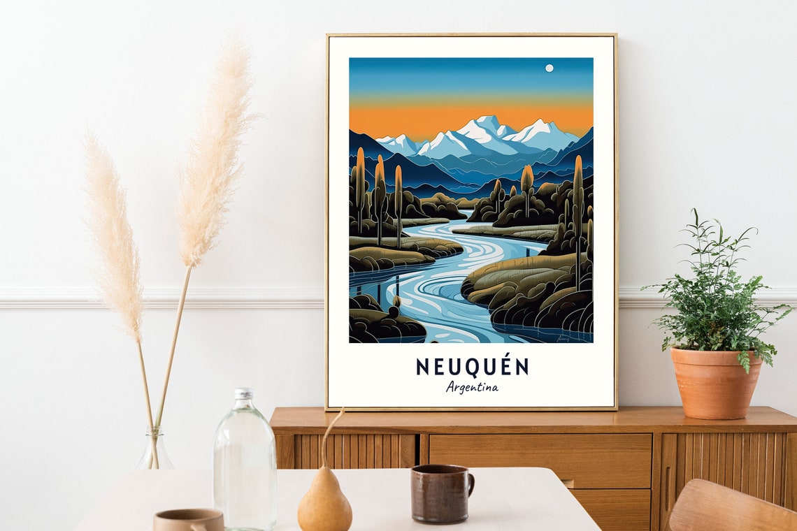 Lann National Park Travel Print Wall Art Neuqun Argentina City Print Lann National Park Travel Gift Lann National Park Poster - Image 2