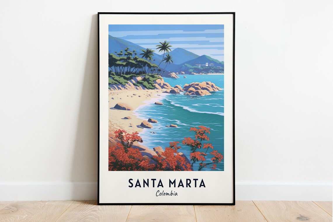 Tayrona National Natural Park Travel Poster, Colombia
