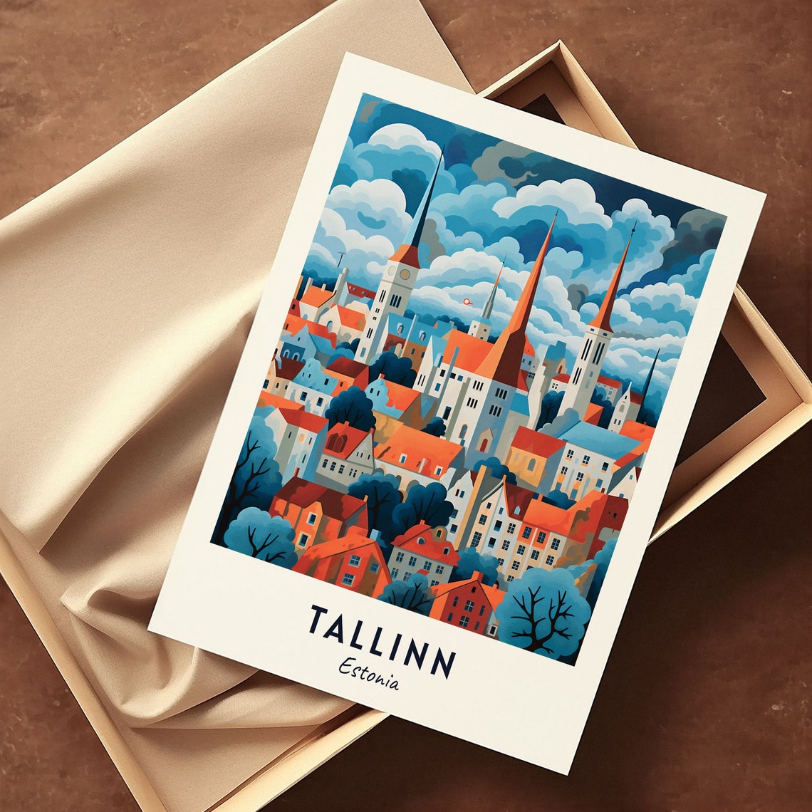 Tallinn Travel Print Wall Art Tallinn Estonia City Print Tallinn Travel Gift Tallinn City Poster Travel Gift - Image 3