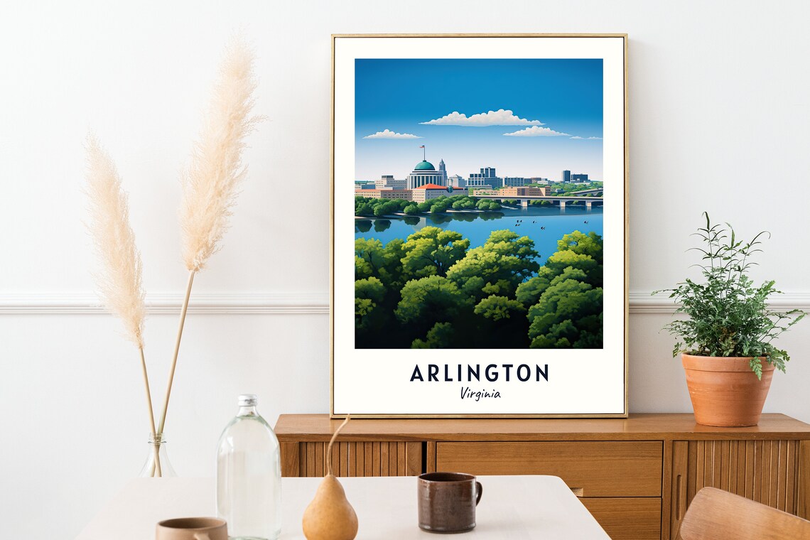 Arlington Virginia Travel Poster, Travel Gift Print - Image 2