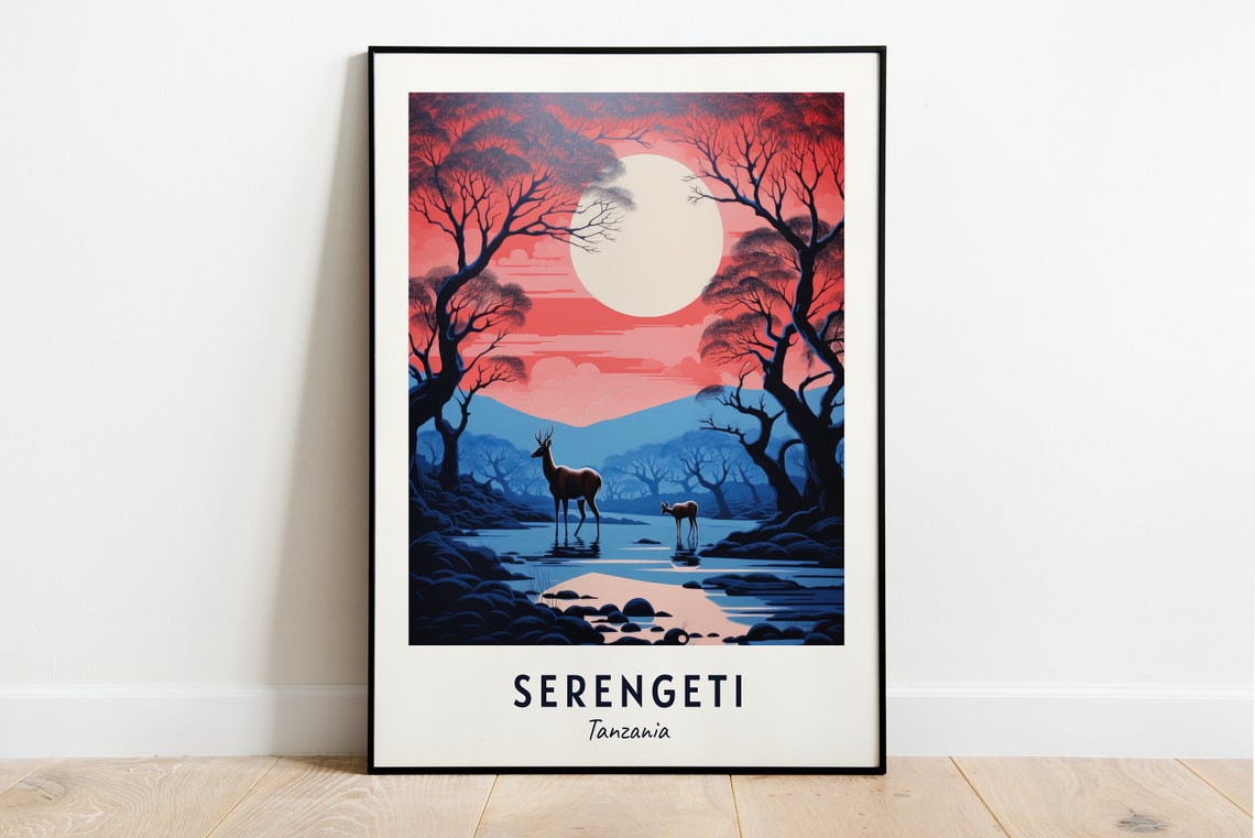 Serengeti Tanzania Travel Print Wall Art Serengeti Tanzania City Print Serengeti Tanzania Travel Gift Serengeti Tanzania Poster