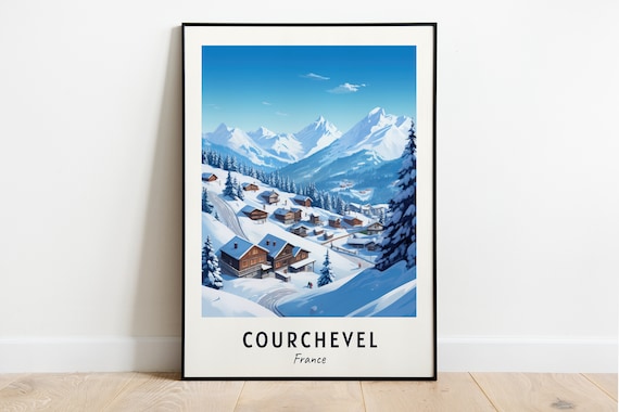 Courchevel Travel Poster, Ski Resort France