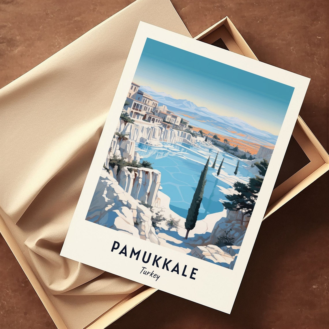 Pamukkale Turkey Travertine Terraces Travel Poster Keepsake Art - Image 3