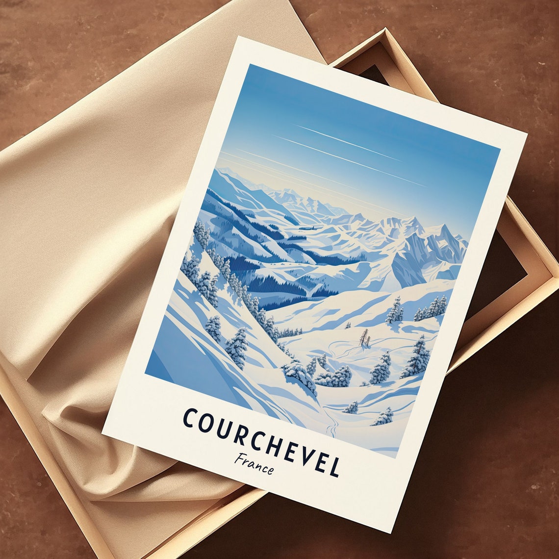 Courchevel France Travel Print Wall Art Courchevel France City Print Courchevel France Travel Gift Courchevel France Poster - Image 3