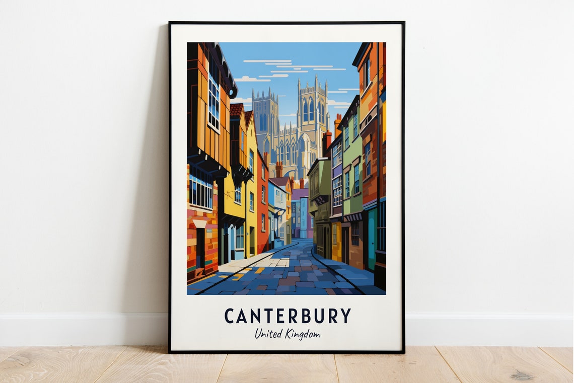 Canterbury United Kingdom Travel Print Wall Art Canterbury United Kingdom City Print Canterbury United Kingdom Travel Gift Canterbury