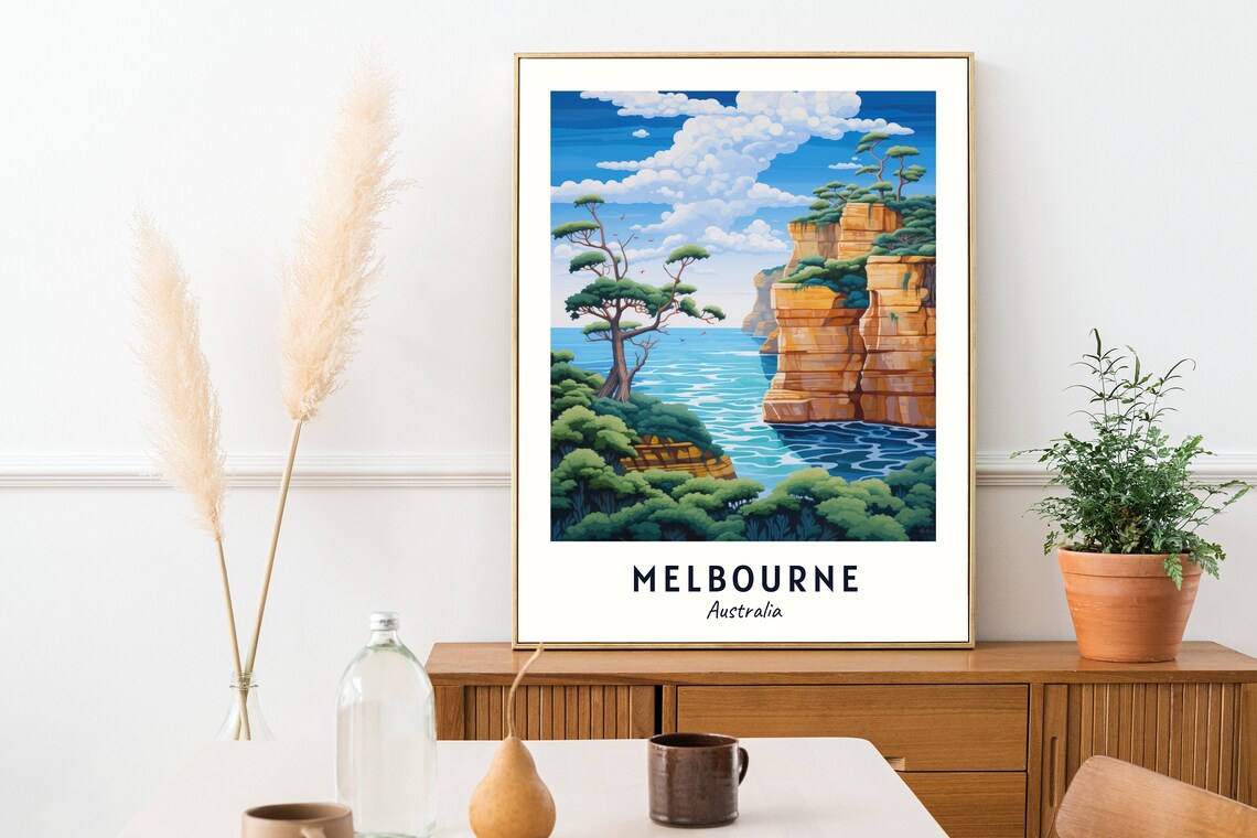 Great Ocean Road Travel Poster, Melbourne Australia - Image 2
